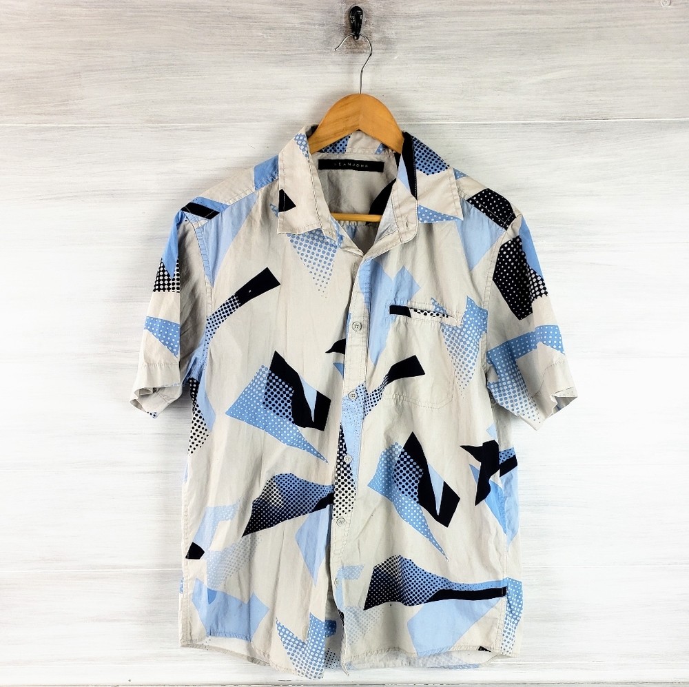 🔥 Sean Jean Abstract Design Button Down Shirt Size XL